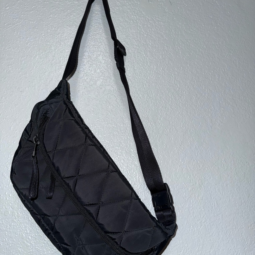 Black Quilted Crossbody Bag